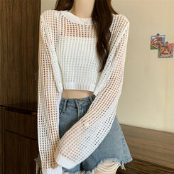クロップサマーシースルーニット｜ニット｜韓国ファッション通販 SONA