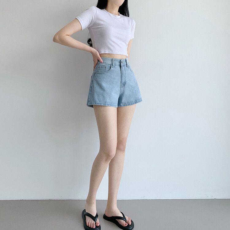 sudo デニムショートパンツ ハイウエストデニムショートパンツ【SEADRESS シードレス