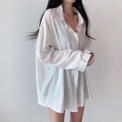 ルーズフィットシャツブラウス IVORY