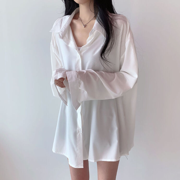 ルーズフィットシャツブラウス IVORY