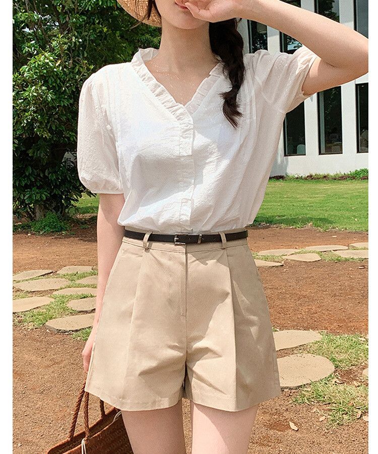 ISABEL　スエードショートパンツ SPS18648 ベルトセットショートパンツ ショートパンツ - attrangs