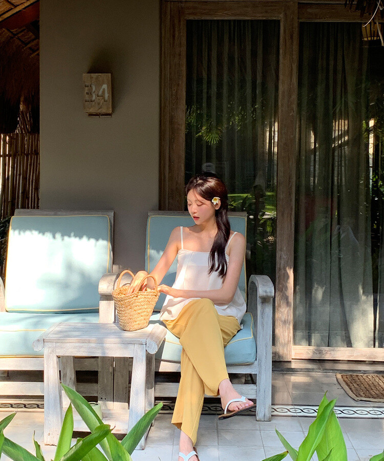 ミニカゴバッグ Beige