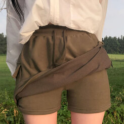 ミニスカート トレーニングポケットカーゴスカート KHAKI