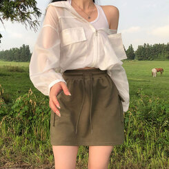 ミニスカート トレーニングポケットカーゴスカート KHAKI
