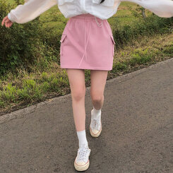 ミニスカート トレーニングポケットカーゴスカート PINK