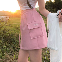ミニスカート トレーニングポケットカーゴスカート PINK