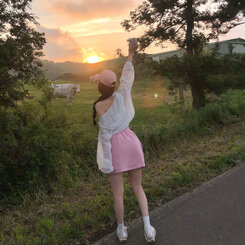 ミニスカート トレーニングポケットカーゴスカート PINK
