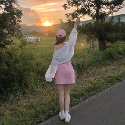 ミニスカート トレーニングポケットカーゴスカート PINK