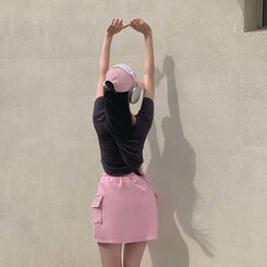 ミニスカート トレーニングポケットカーゴスカート PINK