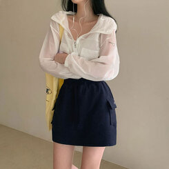 ミニスカート トレーニングポケットカーゴスカート NAVY