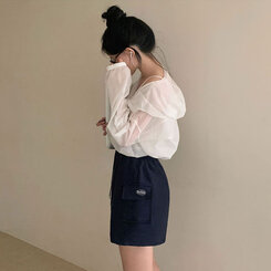 ミニスカート トレーニングポケットカーゴスカート NAVY