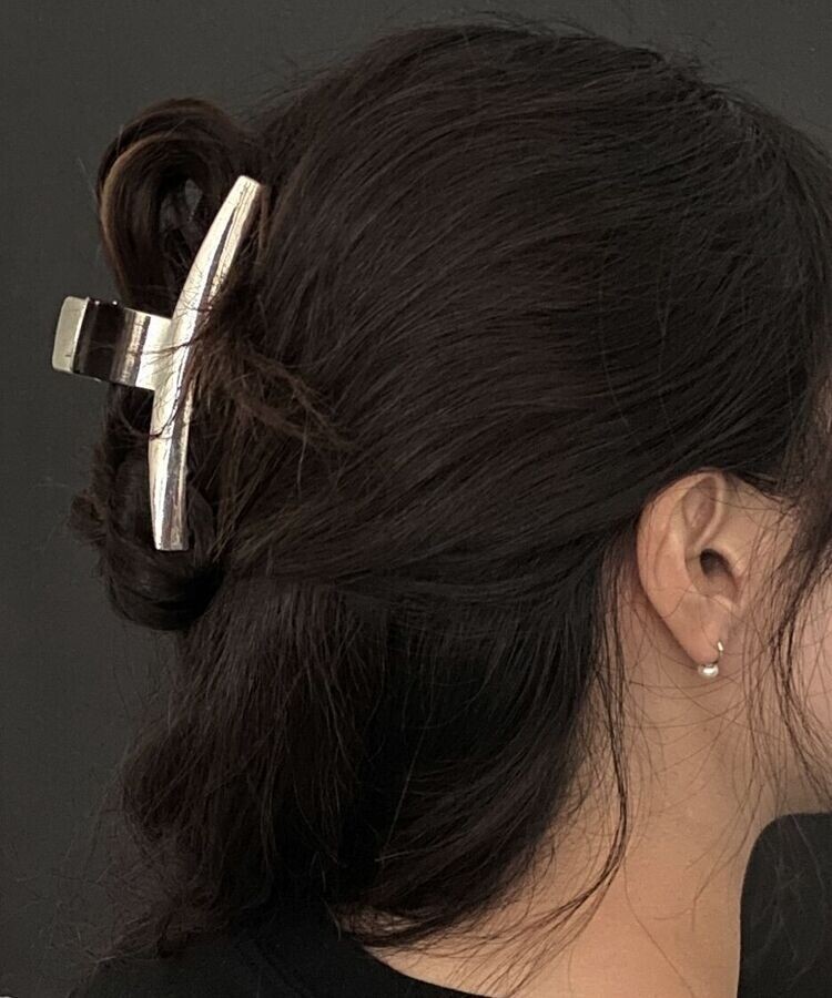 スクエアヘアクリップ SILVER
