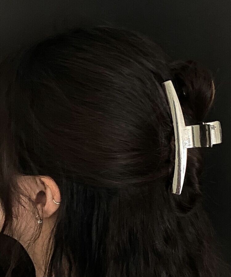 スクエアヘアクリップ SILVER