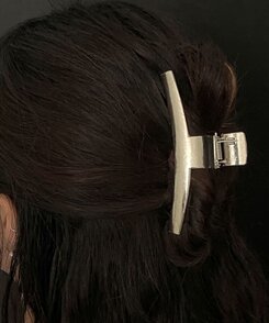 ヘアアクセサリー スクエアヘアクリップ SILVER