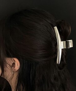 ヘアアクセサリー スクエアヘアクリップ SILVER