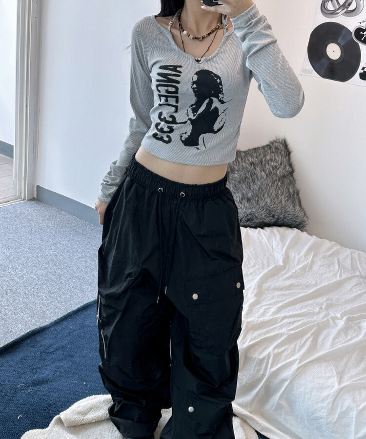 SCULPTOR BAD ANGEL 長袖ラグランTシャツ S HORRIBLE'S SIGNATURE 3/4 RAGLAN SLEEVE T-SHIRT / BURGUNDY