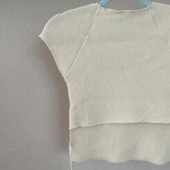 ニット バックリボンクロップTシャツ