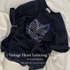 オーバーフィットレタリングTシャツ