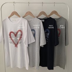 オーバーフィットレタリングTシャツ