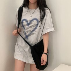 オーバーフィットレタリングTシャツ IVORY