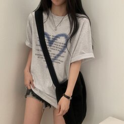 オーバーフィットレタリングTシャツ IVORY