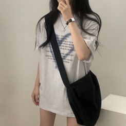オーバーフィットレタリングTシャツ IVORY