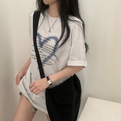 オーバーフィットレタリングTシャツ IVORY