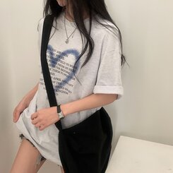 オーバーフィットレタリングTシャツ IVORY