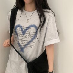 オーバーフィットレタリングTシャツ IVORY