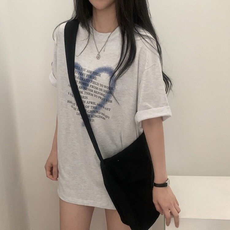 オーバーフィットレタリングTシャツ IVORY