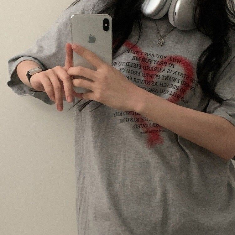 オーバーフィットレタリングTシャツ GRAY