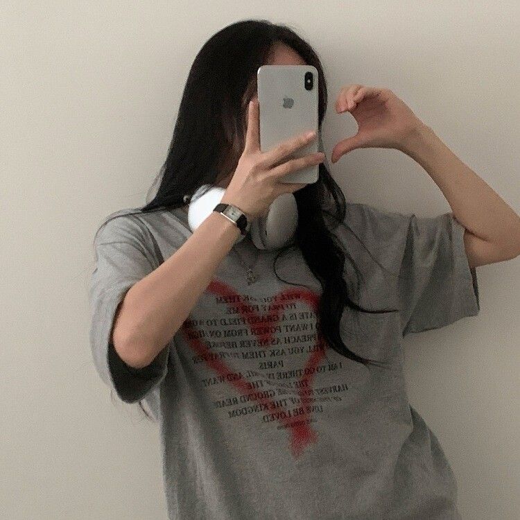 オーバーフィットレタリングTシャツ GRAY
