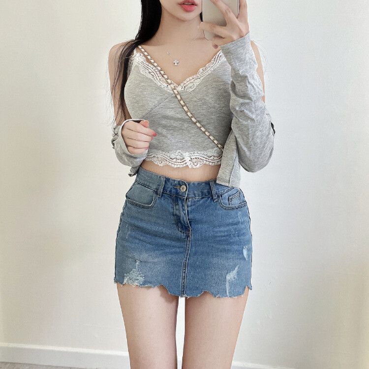 エムミッソーニ　M　MISSONI　ロングカーディガン　レース　キャミソール付き 中古・古着通販】missoni (ミッソーニ) ニットカーディガン