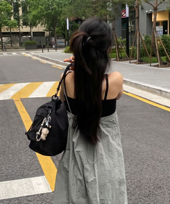 バッグ 2WAYナイロンポケットショルダークロスバッグ BLACK