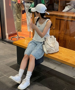 バッグ 2WAYナイロンポケットショルダークロスバッグ IVORY
