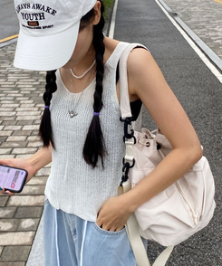 バッグ 2WAYナイロンポケットショルダークロスバッグ IVORY