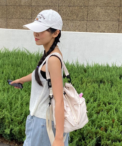 バッグ 2WAYナイロンポケットショルダークロスバッグ IVORY