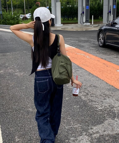 バッグ 2WAYナイロンポケットショルダークロスバッグ KHAKI