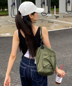 バッグ 2WAYナイロンポケットショルダークロスバッグ KHAKI