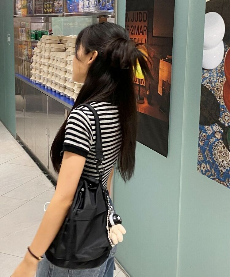 2WAYナイロンポケットショルダークロスバッグ BLACK