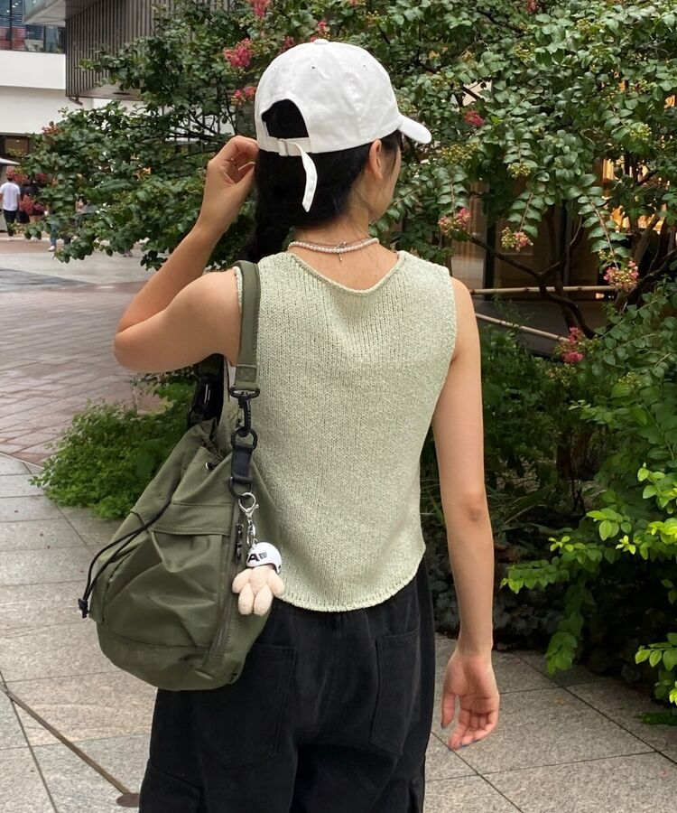 バッグ 2WAYナイロンポケットショルダークロスバッグ KHAKI