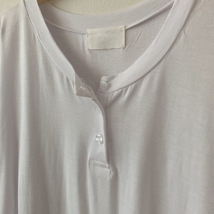 スリーボタンルーズフィット長袖Tシャツ