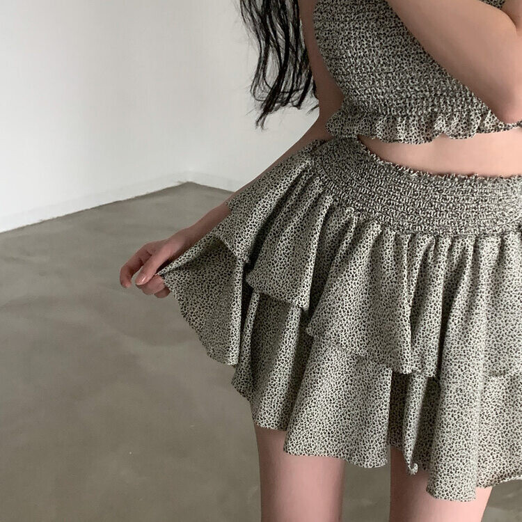 [SET購入可能]キャミソール＋ティアードスカート アイボリー