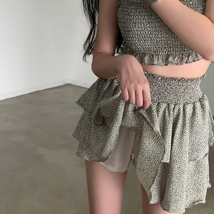 [SET購入可能]キャミソール＋ティアードスカート アイボリー