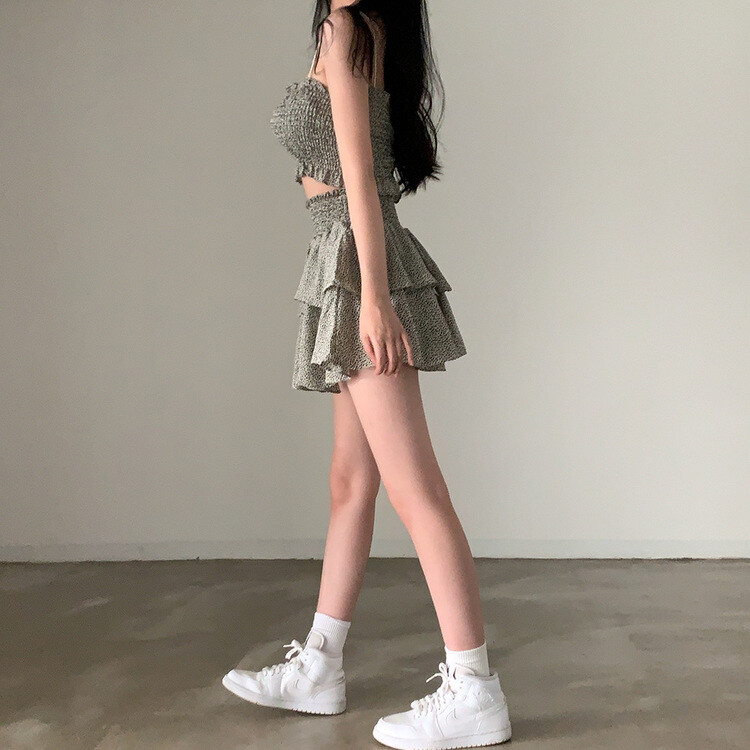 [SET購入可能]キャミソール＋ティアードスカート アイボリー