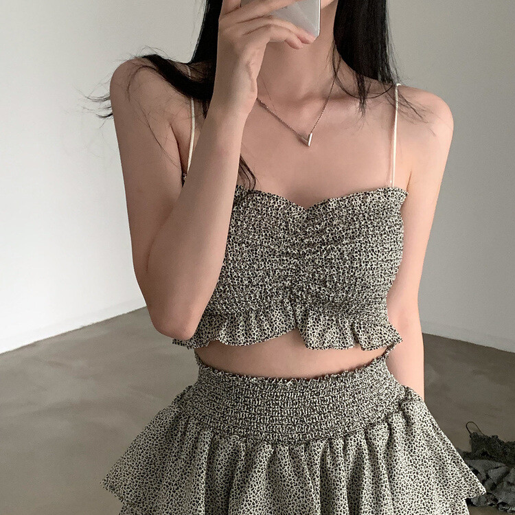 [SET購入可能]キャミソール＋ティアードスカート アイボリー