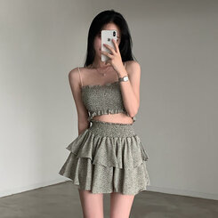 [SET購入可能]キャミソール＋ティアードスカート アイボリー