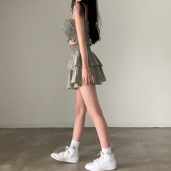 [SET購入可能]キャミソール＋ティアードスカート アイボリー