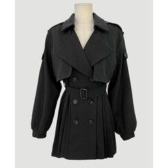 プリーツトレンチコート風ミニワンピース