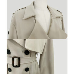 プリーツトレンチコート風ミニワンピース